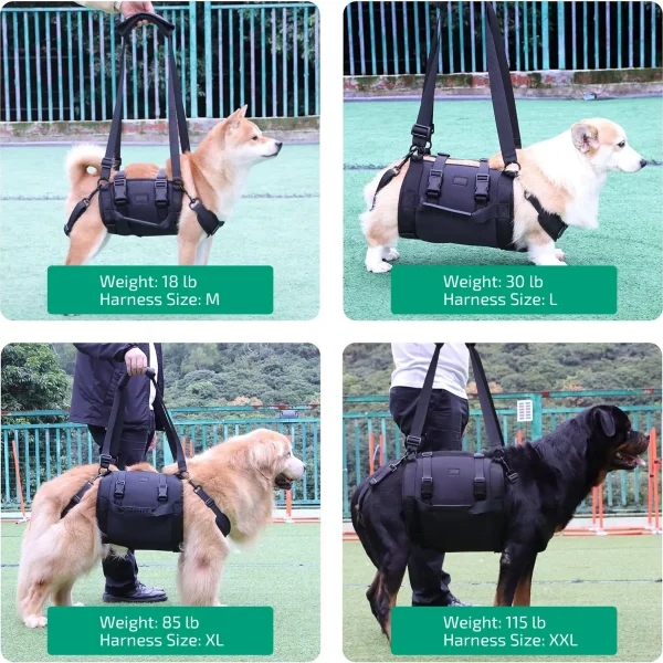 Dog Carry Sling Dog Lift Harness for Senior Dogs Black 004